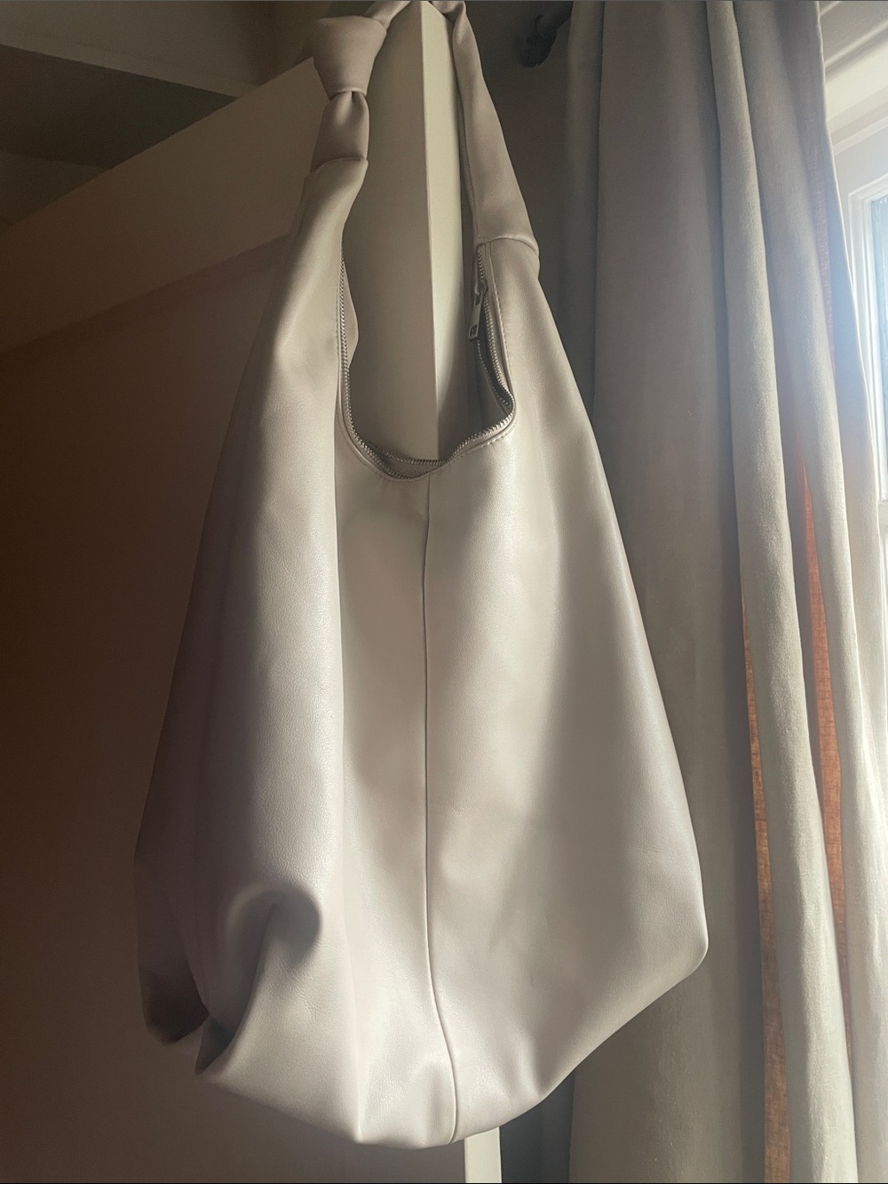 a new day Cream Knotted-Handle Shoulder Hobo Bag